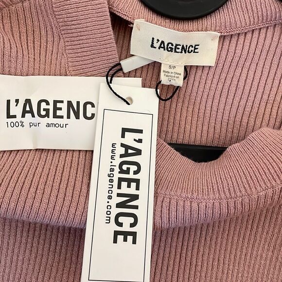 L’Agence Ronnie Rib Sweater Misty Rose S - Picture 5 of 10